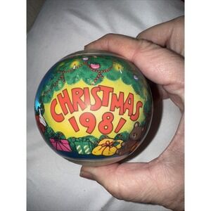 Walt Disney Productions Mickey Mouse Christmas Ornament Satin Ball 1981 VTG